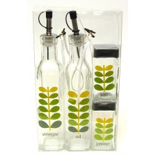 Vinegar and Oil Cooking 4pc set Leaves