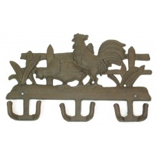 Cast Iron Wall Hook - Chicken & Rooster