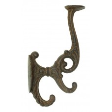 Solid Cast Iron Victorian Coat Hook Set of 2