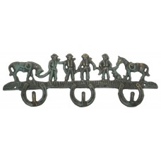 Cast Iron Cowboys & Horses Hook Set of 2