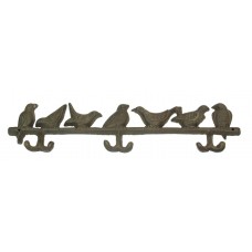 Cast Iron Bird HatCoat Rack Set of 2