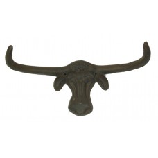 Cast Iron Longhorn Steer Wall Hook