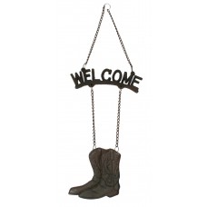 Cast Iron Welcome Boot Sign