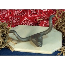 Cast Iron Longhorn Steer Towel Hook 6 in Set