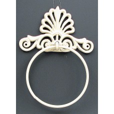 Cast Iron White Towel Ring Set of 2