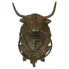 Cast Iron Bull Towel Holder  Hat Rack