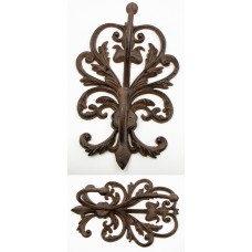 Large Elegant Cast Iron Wall Double Hook