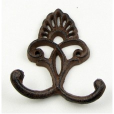 Cast Iron Crown Wall Double Hook