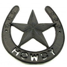 Cast Iron Horseshoe Howdy Plaque