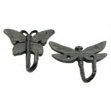 Butterfly & Dragonfly Hook, Set of 2