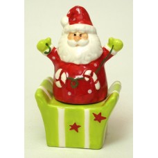 Ceramic Santa/Gift Box Salt & Pepper Set
