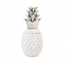 12" Silver Topped Pineapple Jar