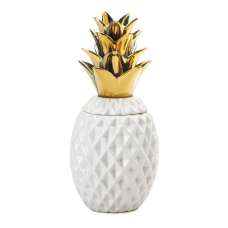 13" Gold Topped Pineapple Jar