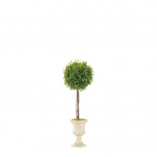 19" Topiary In White Planter