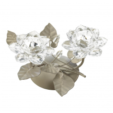 Crystal Flower Centerpiece Candle Holder