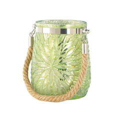 Green Flower Candle Holder