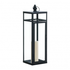 Large Black Dramatic Geometry Lantern