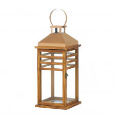 Large Contemporary Rose Gold Top Lantern