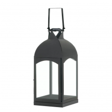 Large Domed Black Candle Lantern