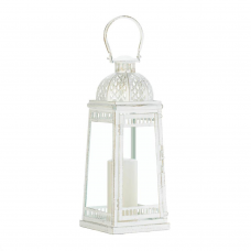 Large White Moroccan Inspiration Lantern