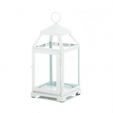 Medium  White Contemporary Lantern