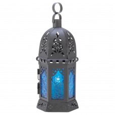 Ocean Blue Candle Lantern