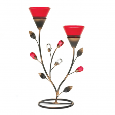 Ruby Blooms Candle Holder