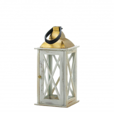 Savannah Medium White Lantern