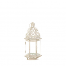 Small Distressed White Lantern