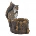 Squirrel Tree Trunk Bird Feeder