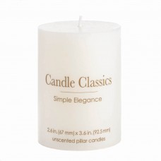 Unscented White Pillar Candle
