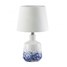 White & Blue Splash Table Lamp