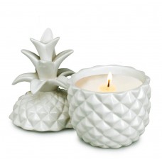 White Ceramic Pineapple Candle