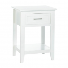 White Crosstown Side Table