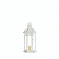 White Moroccan Lattice Lantern