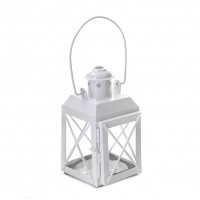 White Railway Candle Lantern Lamp