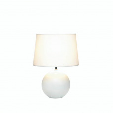 White Round Base Table Lamp