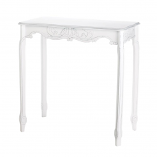 White Scallop Detail Hall Table